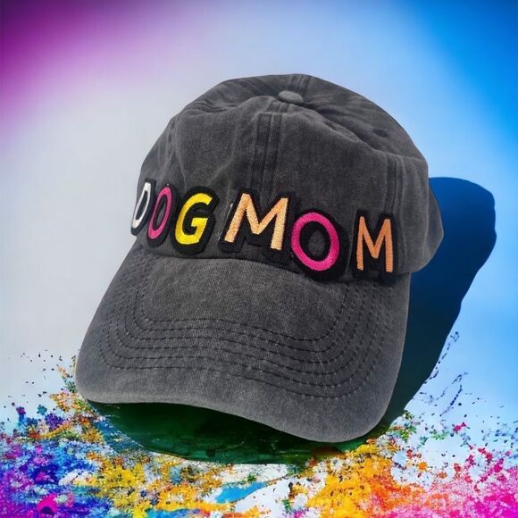 NWT Wool + Pepper Co. DOG MOM Varsity Letter Patched Unisex Hat - Picture 1 of 3